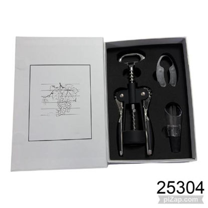 Imagen de CAJA LIBRO 3 ACCESORIOS PARA VINO 9.25